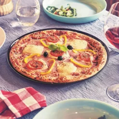 Assiette à pizza noire 32 cm Friend's Time
