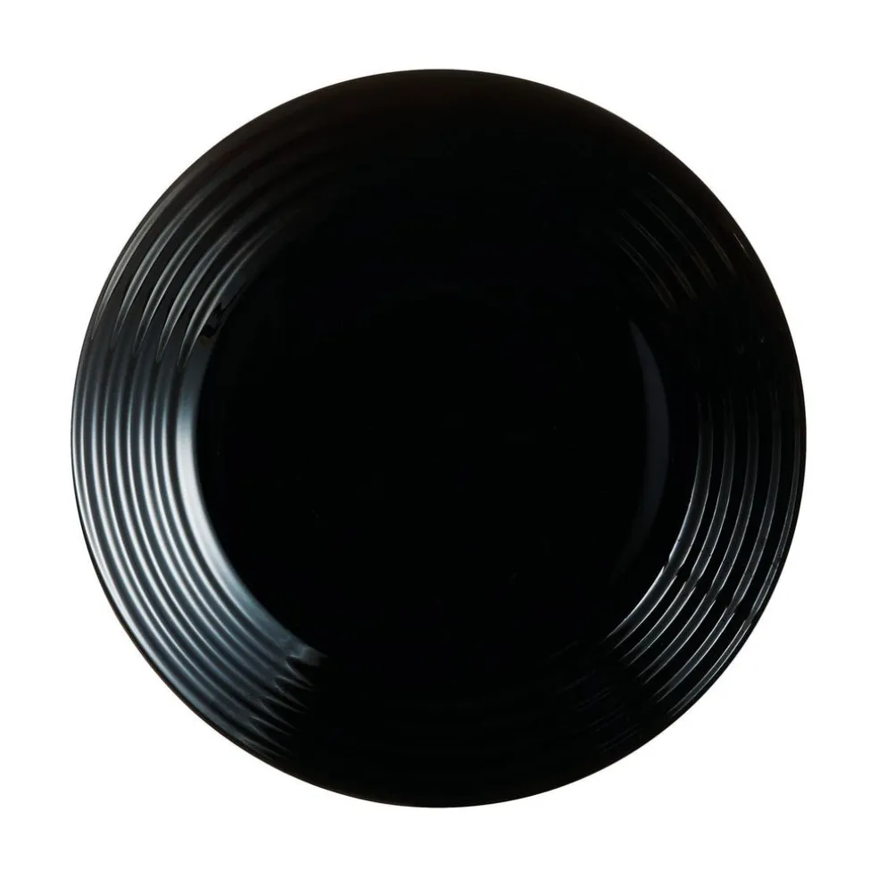 Assiette dessert noire 19 cm Harena