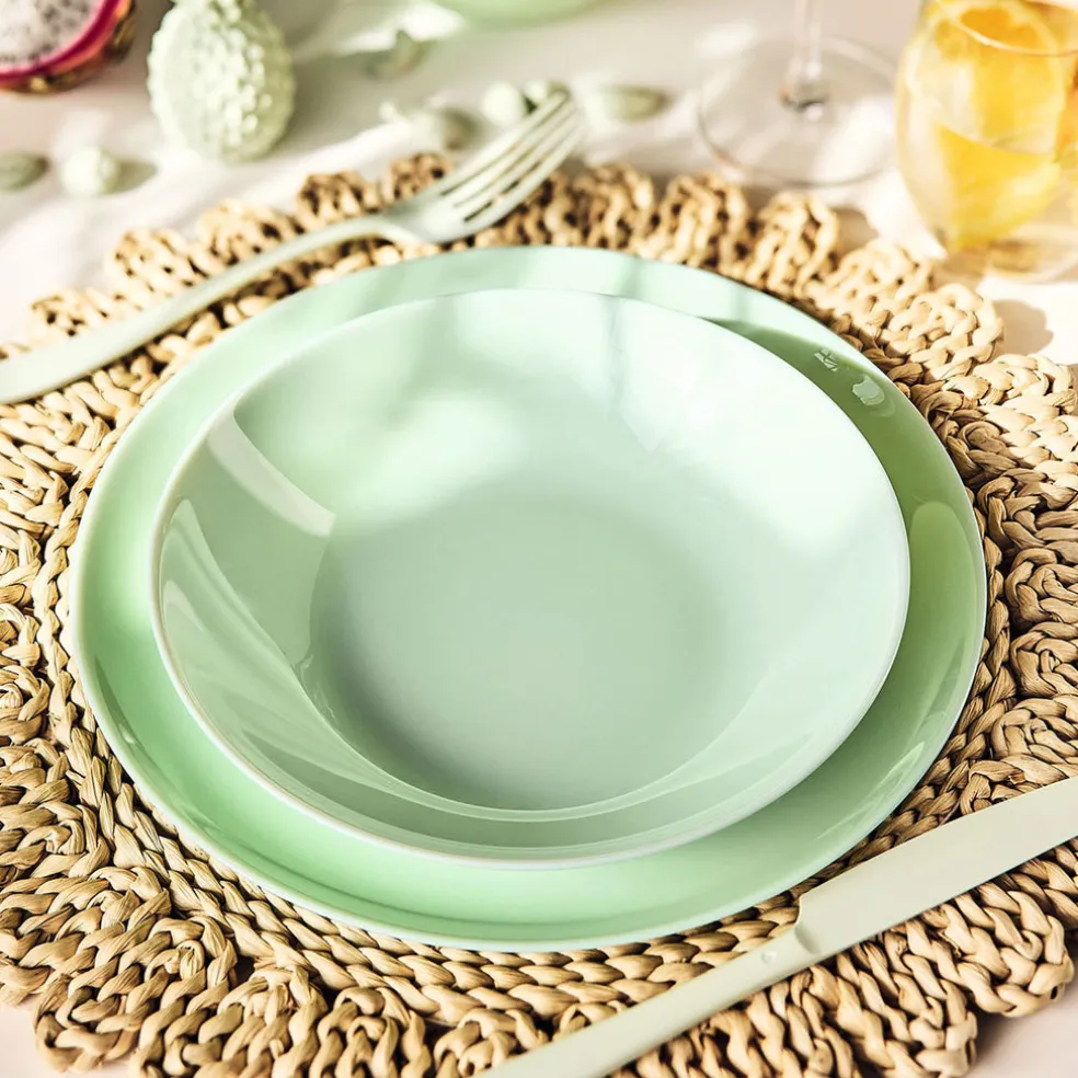Assiette plate 25 cm Diwali Paradise Green