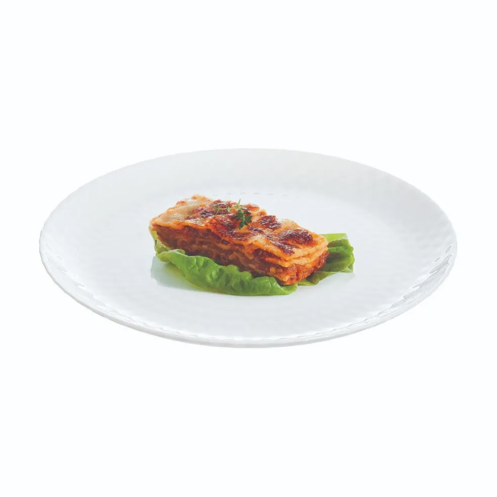 Assiette plate blanche 25 cm Pampille