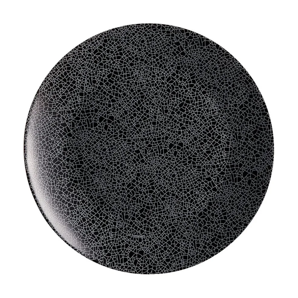 Assiette plate noire 25 cm Zoe