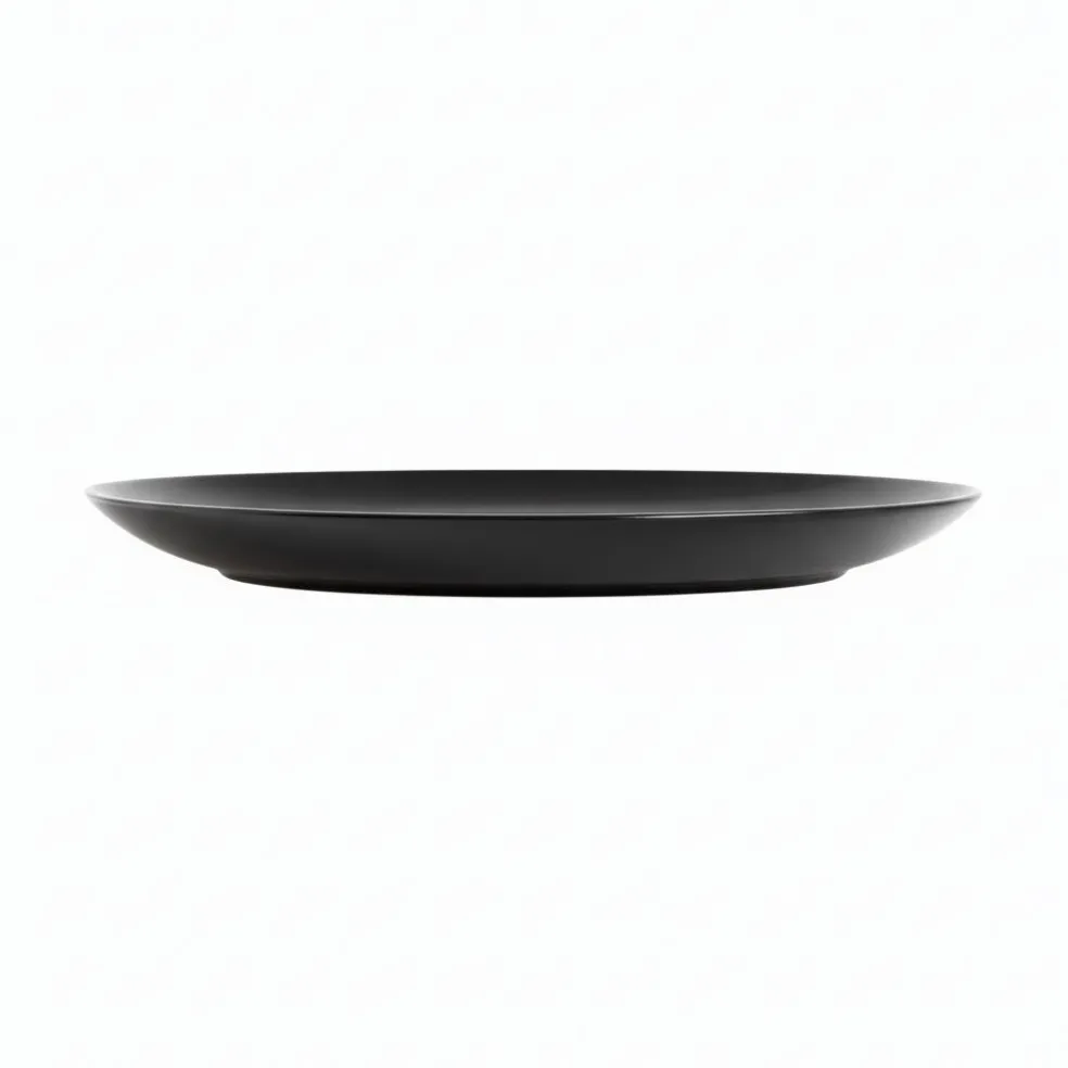 Assiette plate noire 25 cm Apy