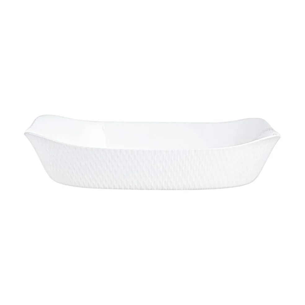 Plat de cuisson blanc 34 x 25 cm Smart Cuisine Wavy