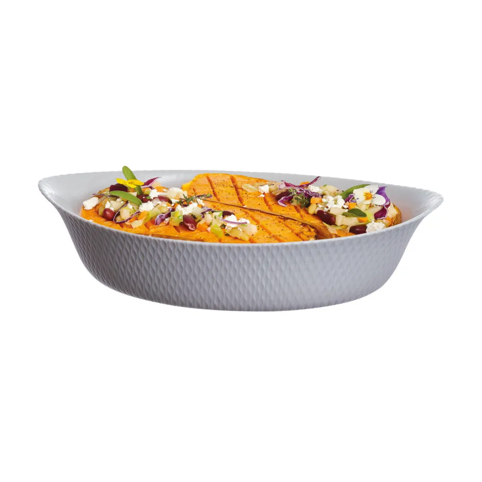 Plat ovale 32x20 Smart Cuisine Wavy Granit